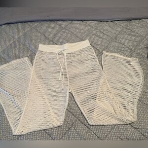 Shade & Shore White Crochet SwimWear Beach Cover Up.